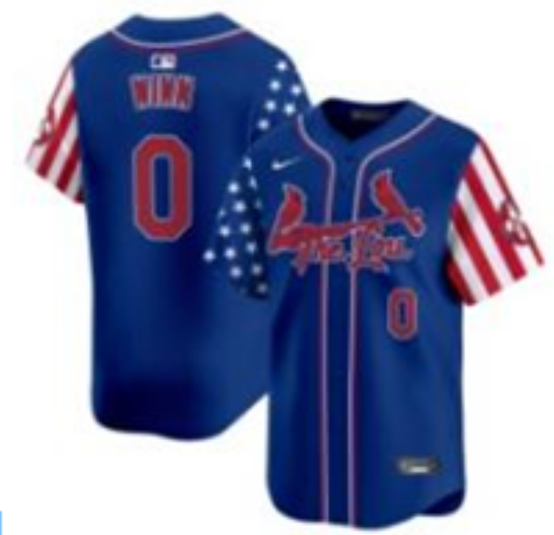 Men St.Louis Cardinals #0 Winn blue 2025 Nike Game MLB Jersey style 3